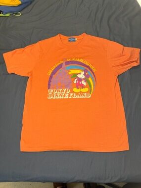 Tokyo Disneyland Resort Mickey Mouse Peach T Shirt Sz. Large Woman’s